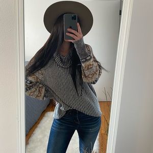 Buckle Cowl Neck Sweater